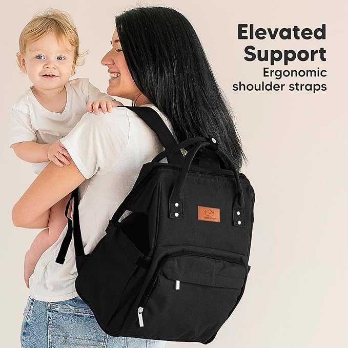 KeaBabies Baby Diaper Bag Backpack - Large Baby Bag for Boys, Girls, Waterproof Multi Function Travel Diaper Backpack with Changing Pad, Durable Travel Essentials for Moms and Dads (Marine Blue)