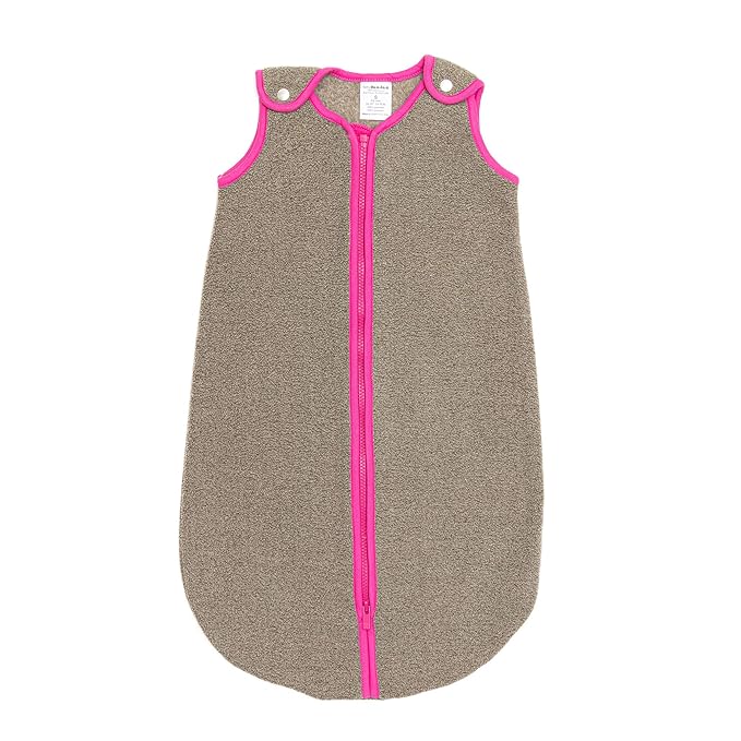 Baby Deedee Sleep Nest Fleece Baby Sleeping Bag, Mocha Hot Pink, 18-36 Month