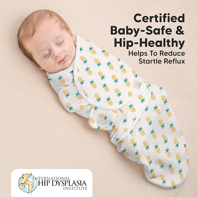 Baby Swaddle Sleep Sacks with Zipper - 3-Pack Swaddles for Newborns 0-3 Months, Infant, Baby Girls, Boys, Soft & Durable Newborn Sleep Sack, Easy Diaper Change Swaddling Blanket (Beach Day)