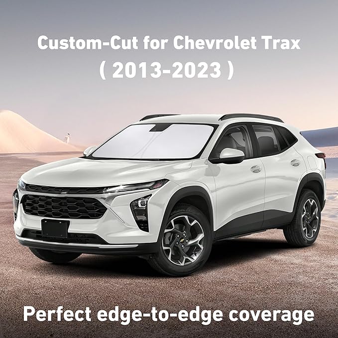 Econour Windshield Sunshade for Chevrolet Chevy Trax 2013-2021 2022 2023, Sun Visor for Front Windshield & Window Sun Shade Cover, UV Heat Blocker & Protector, Car Accessories