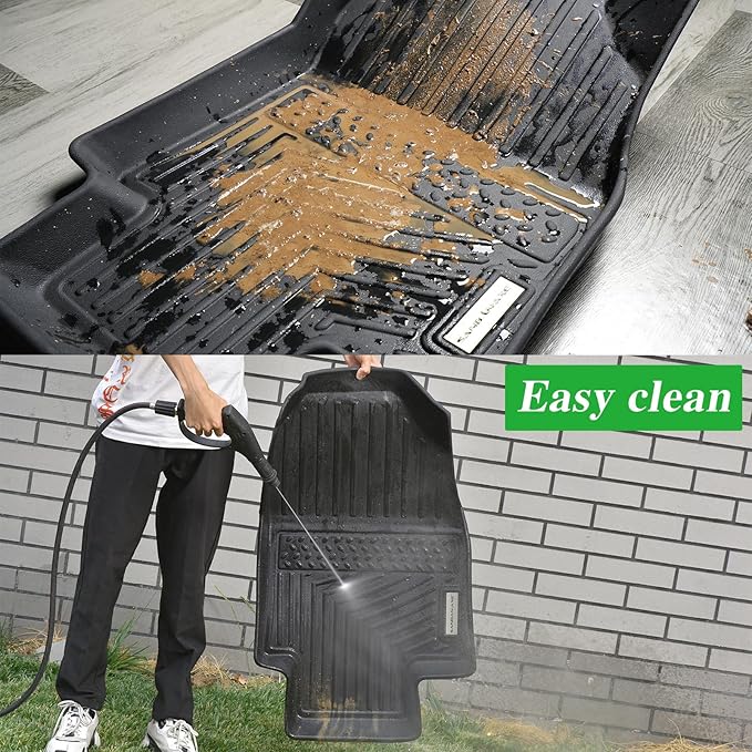 Floor Mats & Trunk Mat for 2021-2024 2025 Ford Bronco Sport Only Fit Sport Version(Non Hybrid) TPE All Weather Protection 2 Rows Car Floor Liners with Cargo Liners Accessories