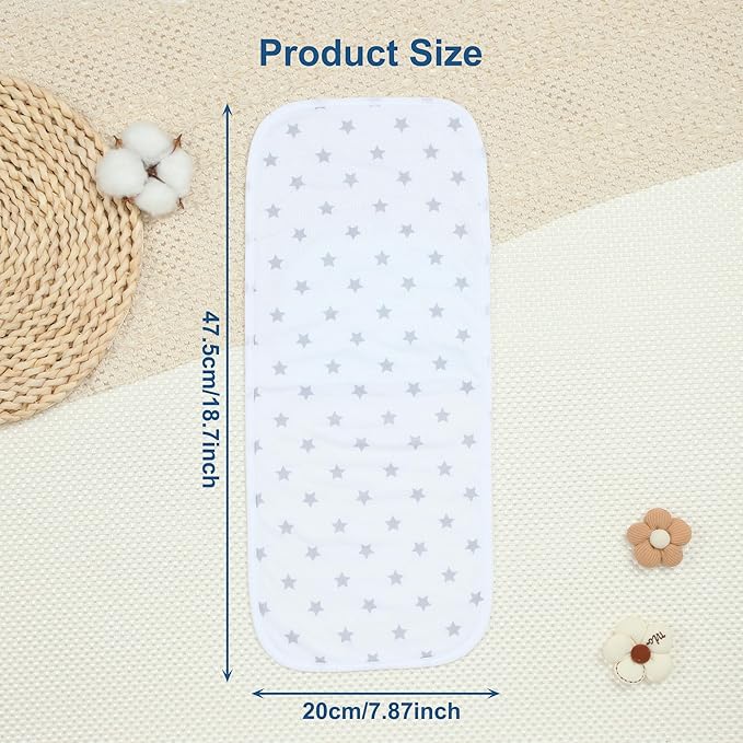 Hakochia Burp Cloths for Baby Boy & Girl Organic Cotton Large Unisex Burp Clothes Extra Absorbent Soft Neutral Burping Rags Spit Up Cloth Sets for Newborns 8 Pack