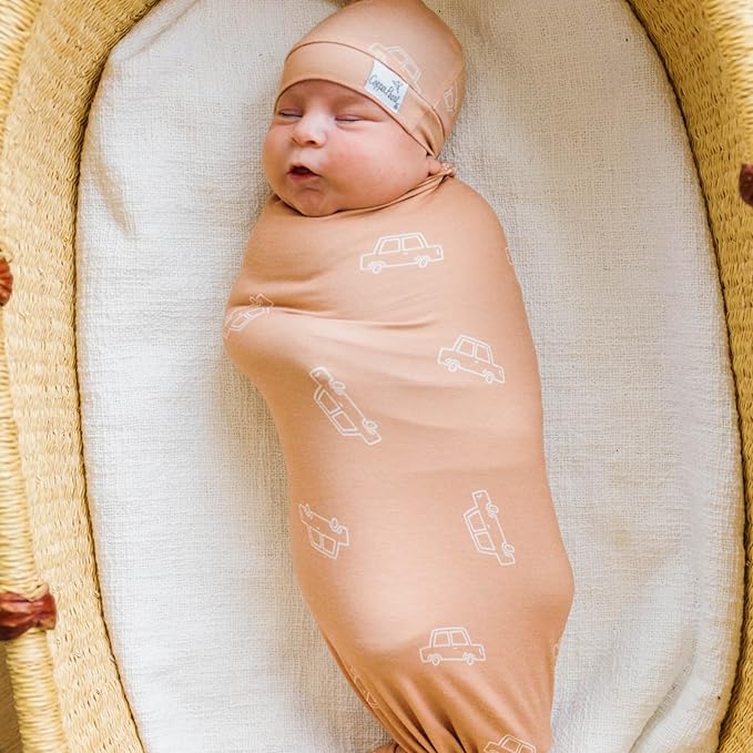 Copper Pearl Large Premium Knit Baby Swaddle Receiving Blanket Cooper