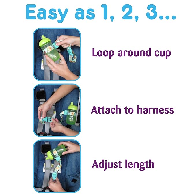 PBnJ Baby SippyPal Sippy Cup Holder Strap Leash Tether (Beach 2-Pack)