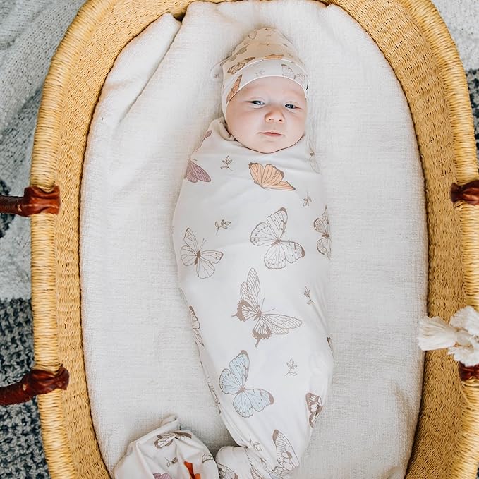 Copper Pearl Large Premium Knit Baby Swaddle Receiving Blanket Luna
