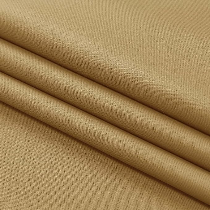 Aiyufeng Gold Blackout Curtains for Bedroom 84 Inch Length 2 Panels Set, Solid Thermal Insulated Privacy Living Room Window Treatment Curtains Blackout Drapes, W40 x L84 Inch, Gold