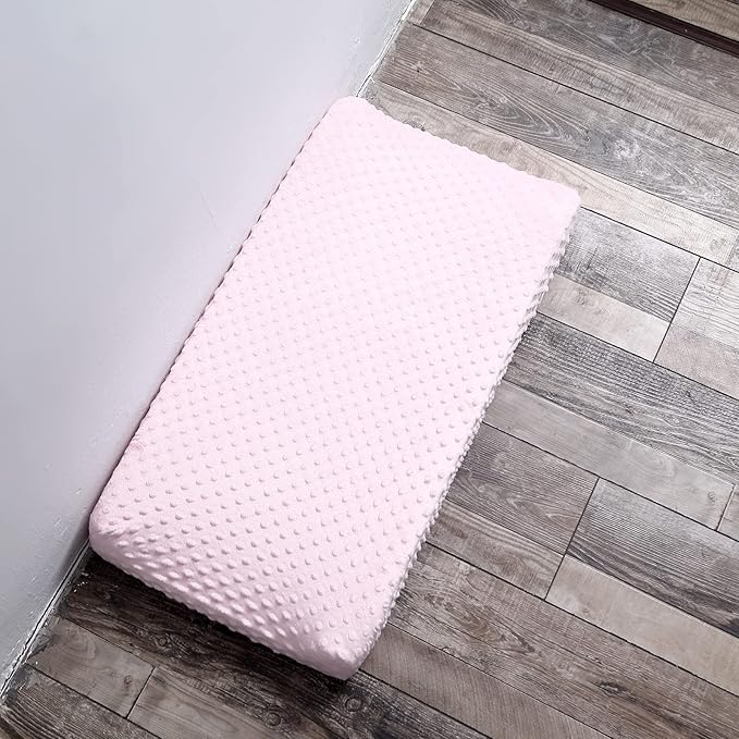 DONOMILO Changing Pad Cover Super Soft Dots Skin-Friendly Breathable Wipeable Changing Table Sheets for Baby Boy and Baby Girl (Blushing Bride)