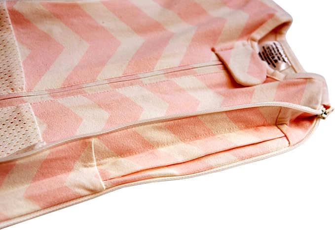 Woombie Grow with Me Air Baby Swaddling Blanket, Convertible Swaddle Fits Babies 0-9 Months, Expands to Wearable Blanket for Babies up to 18 Months, Dreamy Pink Chevron