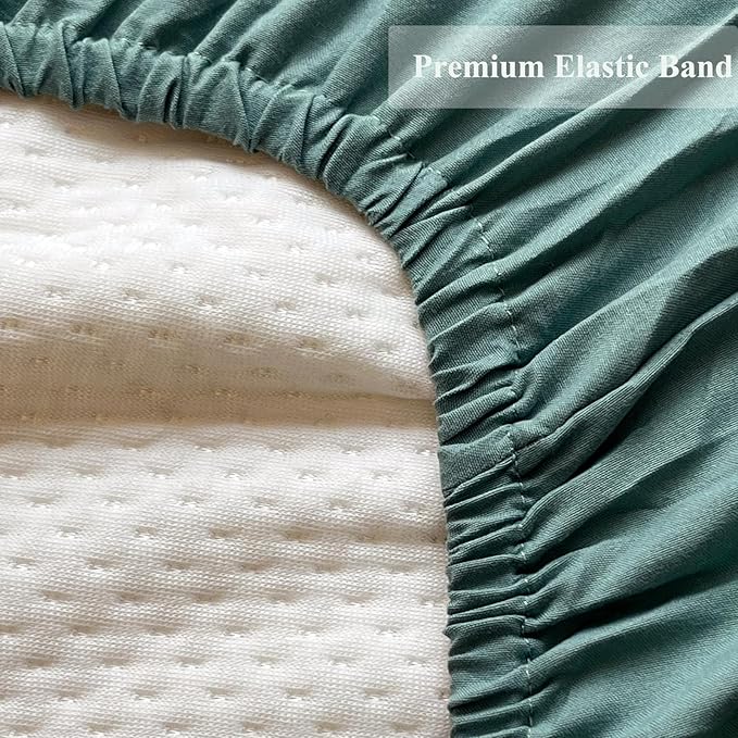 4 Pack Pack and Play Fitted Sheets 26” x 38”, Compatible with Graco Pack n Play Playard Crib, Soft and Skin-Friendly, Mint Green and Color Rainbow