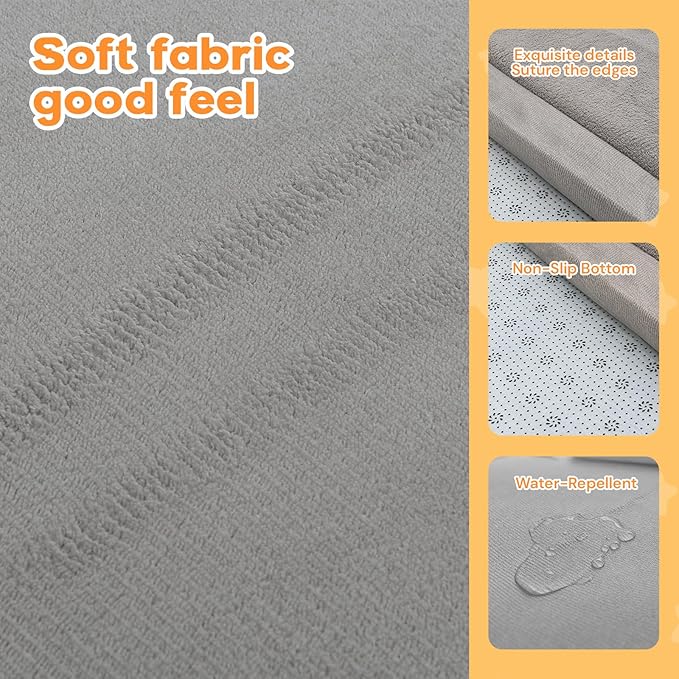Baby Play Mat for Floor,1.3" Thick Elasti-Foam Playpen Mat for Tummy Time, Easy Care with Non-Slip Cushioned for Infant,Kids and Toddler Crawling