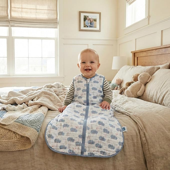 TADO MUSLIN Baby Sleep Sack 2-4 T Boys & Girls Wearable Blanket 100% Organic Cotton 0.5 TOG Toddler Sleeping Sack 2- Way Zipper X-Large