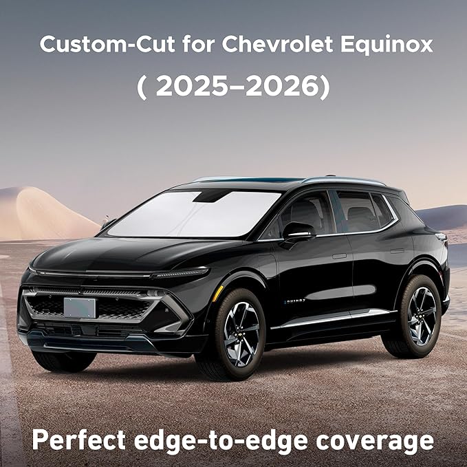 Econour Windshield Sunshade for Chevrolet Equinox 2025 2026, Sun Visor for Front Windshield & Window Sun Shade Cover, UV Heat Blocker & Protector, Car Accessories