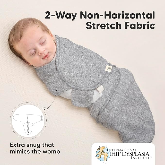 3-Pack Organic Baby Swaddle Sleep Sacks - Swaddles for Newborns, Infant 0-3 Months, Baby Girls, Boys, Soft & Snug Newborn Sleep Sack, Nursery Swaddling Blankets (Cloud, XS)
