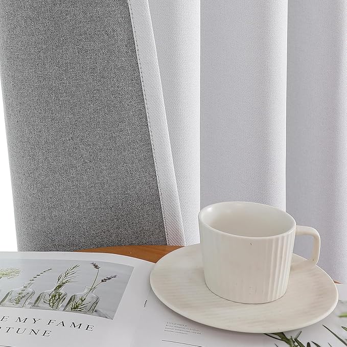 Joydeco Custom 100% Blackout Curtains 1 Panel, Grommet Thermal Insulated Curtains& Drapes, Room Darkening Drapes for Bedroom Living Room Window (Custom Size, Pure White)