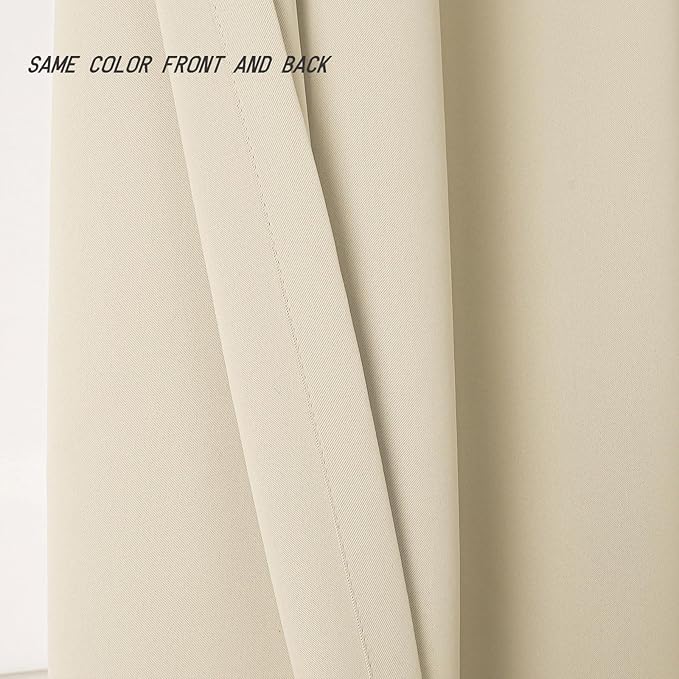 Extra Long Blackout Curtains - 2 Story High Living Room Drapes - Tall Curtains for High Ceiling or Long Window - 144 156 168 192 204 216 240 Inch 12ft-20ft Length(1 Panel,Beige, 100″x228″)