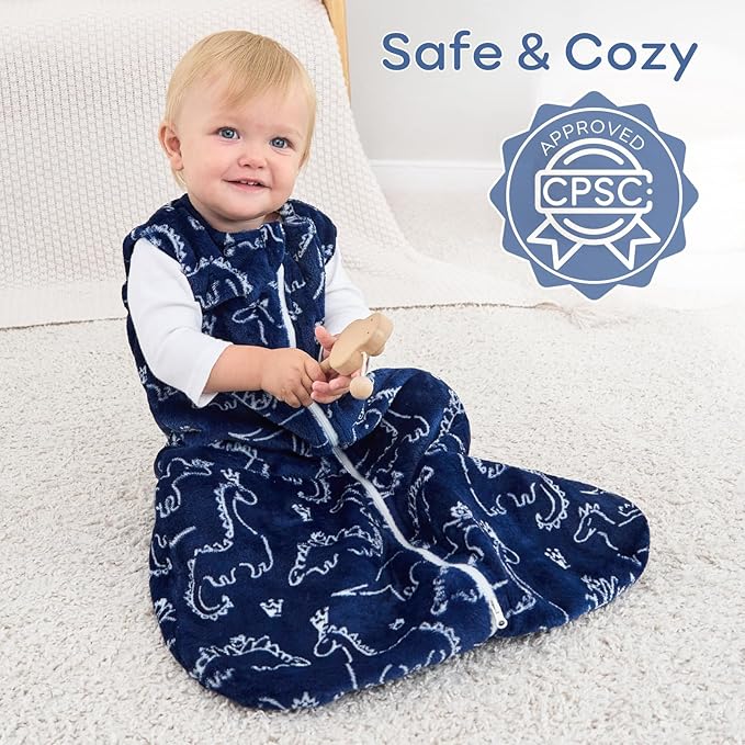 Yoofoss Baby Sleep Sack 12-18 Months, 1.5 Tog Sleep Sack, Fleece Baby Wearable Blanket with 2-Way Zipper, Toddler Sleeping Sack, Soft Warm Lightweight(Small)