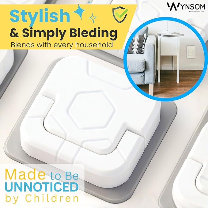 30 Pack Outlet Covers Baby Proofing with Pull Handle- Plug Covers Baby Proofing- White Baby Proof Outlet Covers 3 Prong Child Proof Outlet Cover- Shock Prevent Plug Protectors Baby Proof Plug Covers