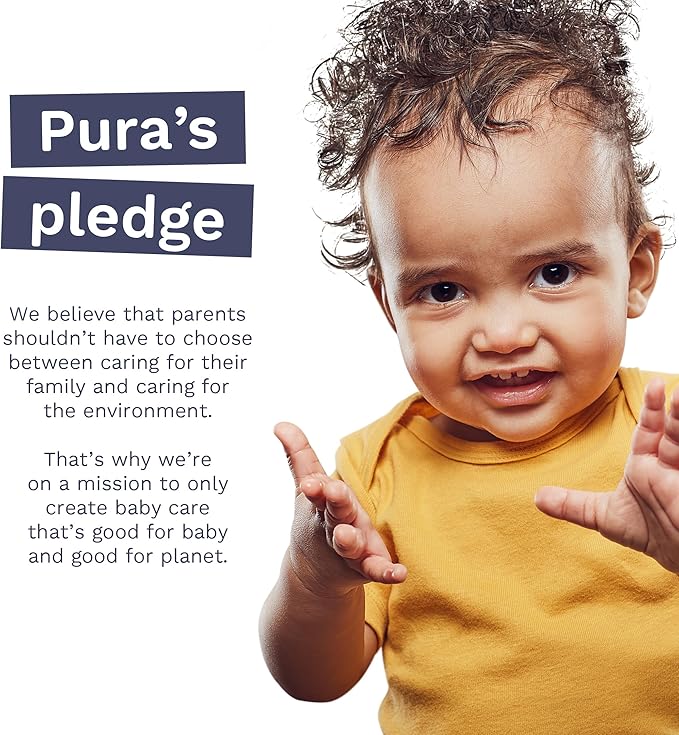 Pura Flushable Toddler Wipes 10 x 60 Wipes (600 Wipes), 100% Plastic Free, 99% Water, Hypoallergenic & Fragrance Free, Totally Chlorine Free, Kids Toilet Wipes, Sensitive Skin