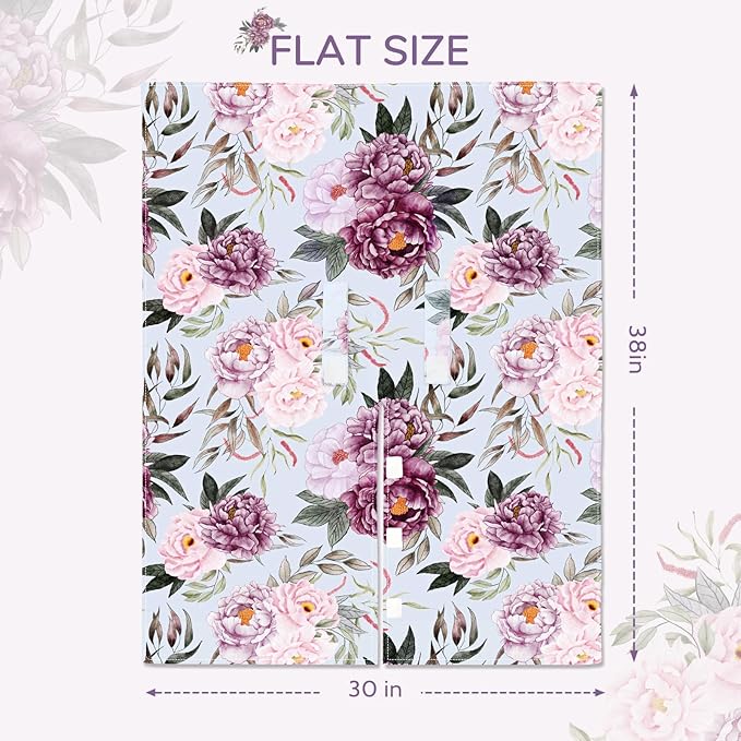 Baby Car Seat Cover, Peekaboo Opening Car Seat Canopy for Baby Girls Boys, Mom Nursing Breastfeeding Covers, Blanket for Infant, Pink Purple