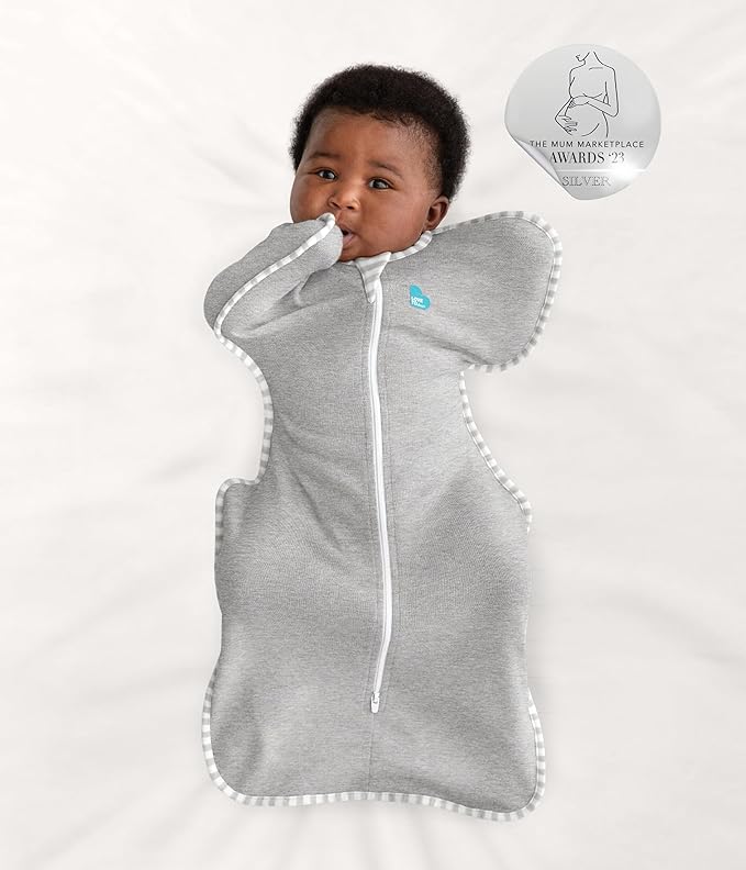 Love to Dream Swaddle UP, Baby Sleep Sack, Self-Soothing Swaddles for Newborns, Improves Sleep, Snug Fit Helps Calm Startle Reflex, New Born Essentials for Baby, Small 8-13lbs, Gray
