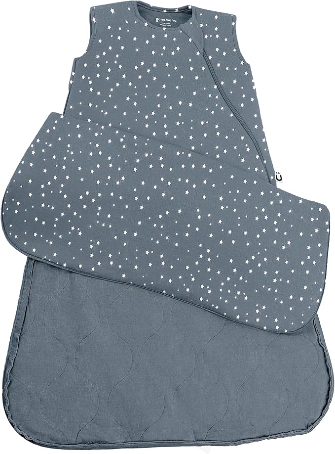 GUNAMUNA Sleep Sacks for Babies Toddlers and Newborns, Easy Changing Diaper Zipper, Cozy, 2.5 TOG