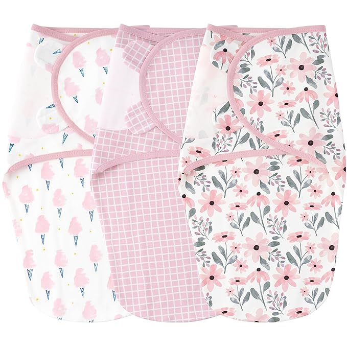 Yoofoss Baby Swaddles for Newborns 100% Organic Cotton, Adjustable Swaddle Sleep Sack 3-6 Months Newborn Swaddle Sack, Breathable Soft(Medium)