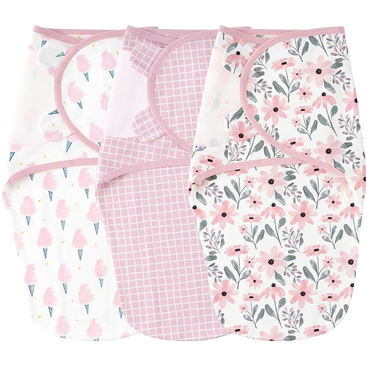Yoofoss Baby Swaddles for Newborns 100% Organic Cotton, Adjustable Swaddle Sleep Sack 3-6 Months Newborn Swaddle Sack, Breathable Soft(Medium)