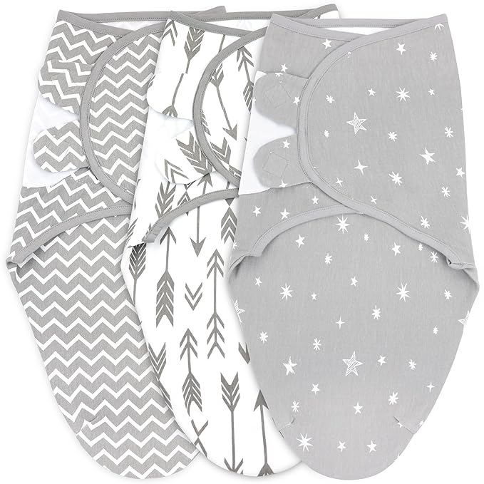 Bublo Baby Swaddles for Newborns – 3-Pack Infant Swaddles 3-6 Months – Adjustable Swaddle Sleep Sack – Soft Organic Cotton Baby Wrap for Safe & Cozy Sleep (Galaxy)
