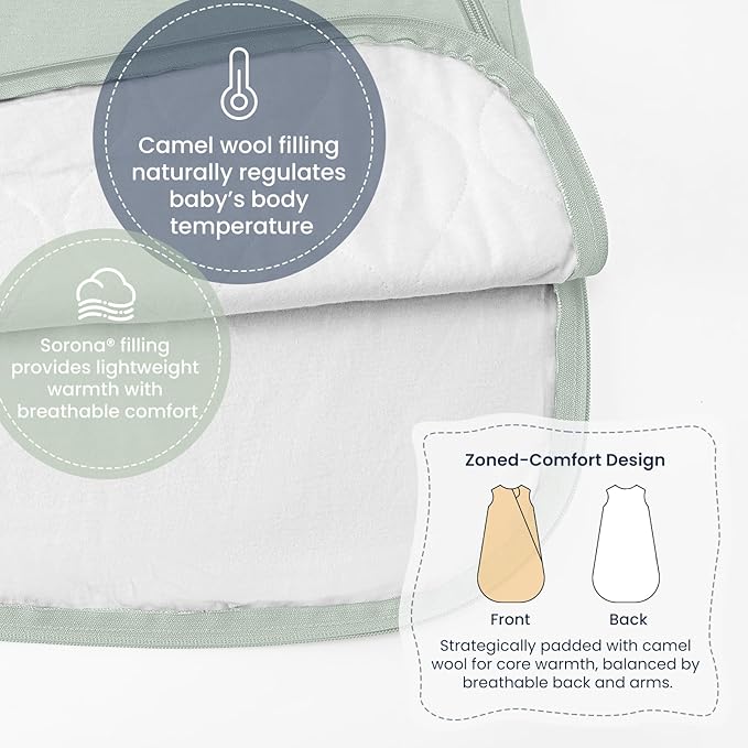 kaiya baby Unisex Sleeping Bag for Babies and Toddlers 1.0 Tog Sleep Sack 6-18 Months, Newborn Sleep Sack, Wearable Blanket Baby, One Piece Sleeveless Sleep Sack, Gifts for Baby
