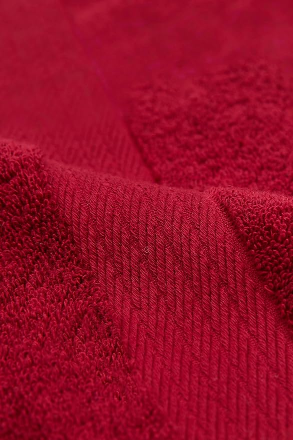 Ozdilek 6-Piece Washcloth Set 13x13 100% Turkish Cotton, 600 GSM, Soft, Gentle on Sensitive Skin, Multi-Purpose Use, Washable, Reusable, Ideal for Baby Care & Spa 6 Towels (Brick Red)