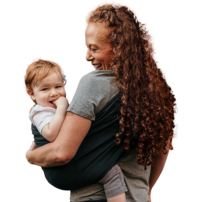 Hip Baby Wrap - Baby Wraps Carrier for Infants and Toddlers - Soft, Durable Cotton Toddler Sling Carrier for Babies 8-35 lbs - Comfortable, Versatile for Nursing, Baby Shower Gifts - Stone