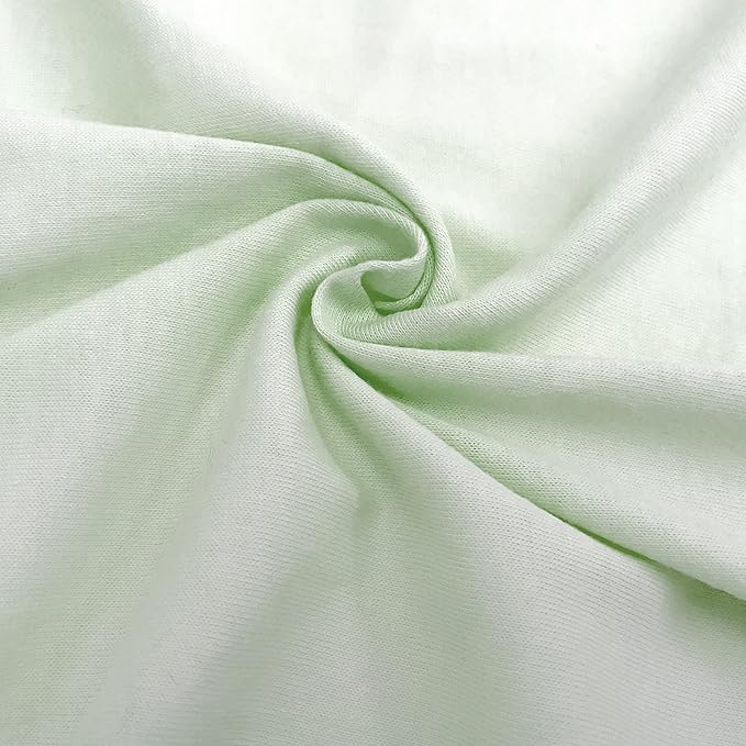 American Baby Company 15" x 33" Fitted Bassinet Sheet, 100% Natural Cotton Jersey Knit, Celery/Gray/White, Soft Breathable, for Boys and Girls, Pack of 3
