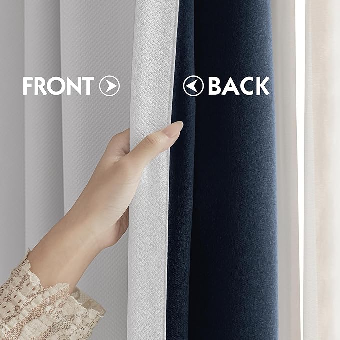 FMFUNCTEX 100% White Blackout Patio Sliding Glass Door Curtains 84 inch Length, Grommet Extra Wide Living Room Divider Curtains, Thermal Insulated Curtain Drapes for French Door/Bedroom 1 Panel