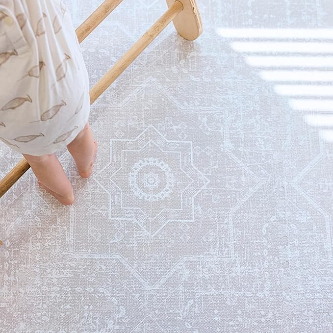 Baby Play Mat for Floor - Layla (6x6ft) - Premium EVA Foam Play Mat for Babies & Toddlers (Ages 0-5+) - Non-Toxic Playmat for Tummy Time, Crawling & Playroom - Stylish & Comfortable