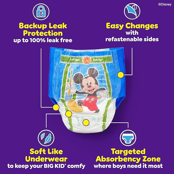 Pull-Ups Boys' Potty Training Pants, Size 2T-3T Training Underwear (16-34 lbs), 94 Count