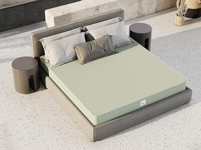 Mielmoon Cooling Gel Waterproof Foam Mattress Premium Medium Firm Plush,Vinyl noisless, Easy to Clean Made in USA Comfortable for Outdoors-Indoors (5 Inch, California King)