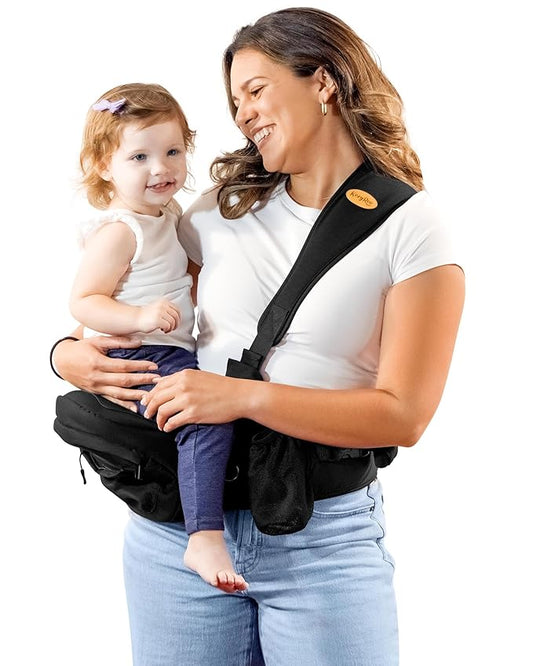 Premium Hip Seat Baby Carrier with Original Flexi-Soft Detachable Shoulder Strap - Safety Certified, Machine Washable, Ergonomic and Adjustable Waist Carrier for Newborns & Toddlers