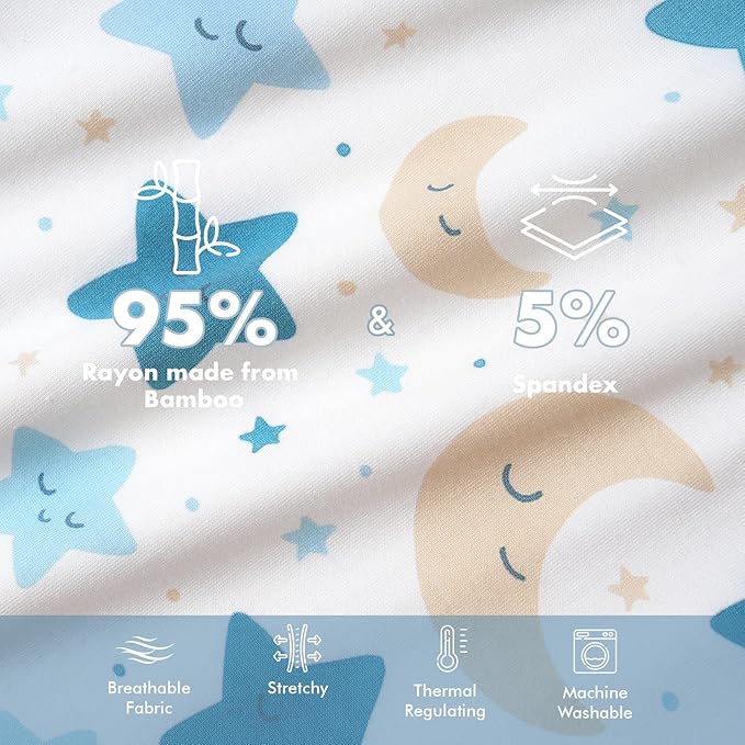 FJORHAL Rayon Made from Bamboo Sleep Sack – TOG 1.0 Soft Wearable Blanket for Infants & Toddlers