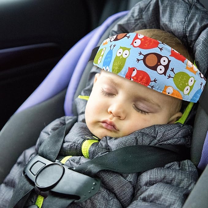 Head Support for Stroller Car Seat - Head Band Strap Headrest for Sleeping Traveling for Toddler Kids Children Child Baby Infant- Pink