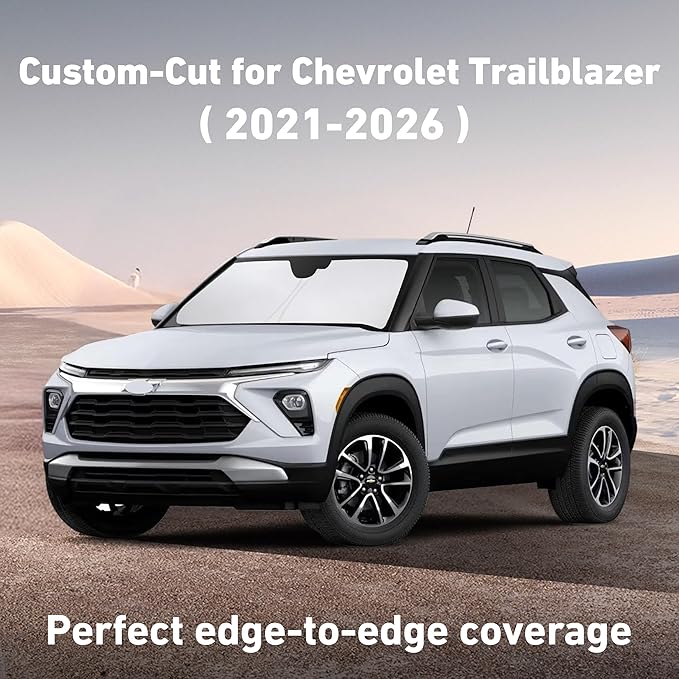 Econour Windshield Sunshade for Chevrolet Trailblazer 2021-2024 2025 2026, Sun Visor for Front Windshield & Window Sun Shade Cover, UV Heat Blocker & Protector, Car Accessories