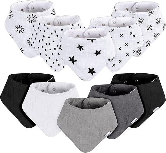 Gerber unisex-baby Muslin Bandana Bibs