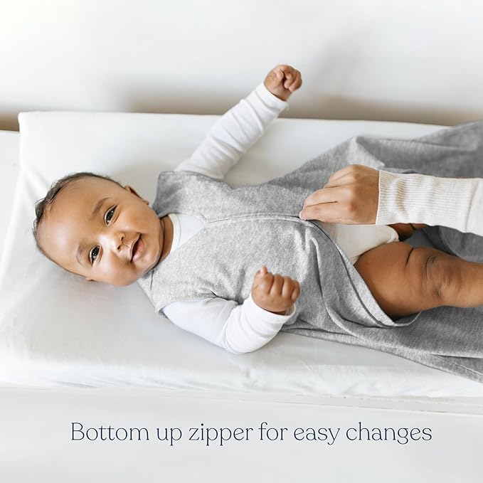 HALO SleepSack, 100% Cotton Wearable Blanket, Swaddle Transition Sleeping Bag, TOG 0.5, Blue Stripe, Small, 0-6 Months