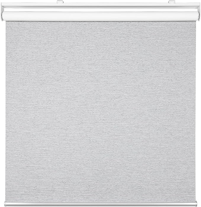 Homebox Cordless Blackout Roller Shades for Windows, 100% Room Darkening Blinds with Thermal Insulated Easy Install Spring System for Home, Living Room, Nursery (41" W x 72" H, Light Grey)