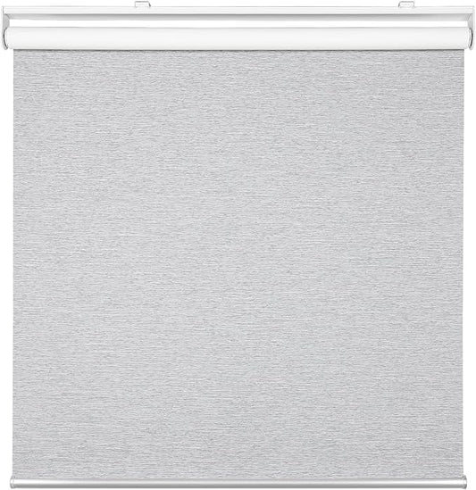 Homebox Cordless Blackout Roller Shades for Windows, 100% Room Darkening Blinds with Thermal Insulated Easy Install Spring System for Home, Living Room, Nursery (41" W x 72" H, Light Grey)