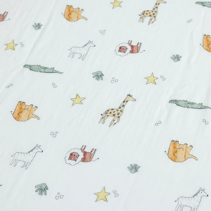 Dreamology Muslin Crib Sheets Boys,Girls | Super Soft,Breathable Crib Sheet,1 Pack | 100% Cotton Crib Sheets for Standard Cribs,Toddler Bed Sheets,28x52 Crib Mattress Sheet | Animal