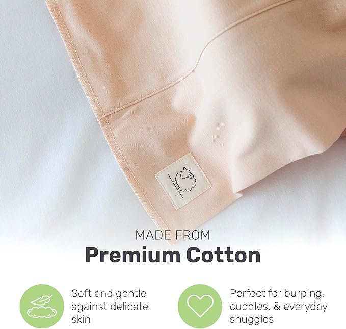 Lamb Babies Snug Baby Cotton Burp Cloths, Absorbent, Lightweight, and Gentle Cotton for Mess-Free Moments, Baby Burp Cloths for Boys and Girls An Essential Addition to Every Parent's Diaper Bag