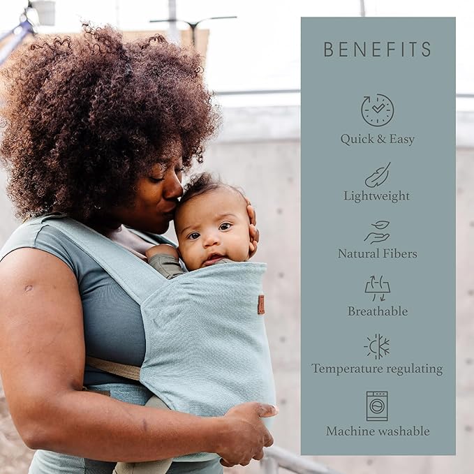 Happy! Original Baby Carrier – Lightweight Ergonomic Soft Structured Carrier for Newborns to Toddlers (7–45 lbs), Adjustable Fit, Breathable Linen, Front & Back Carry