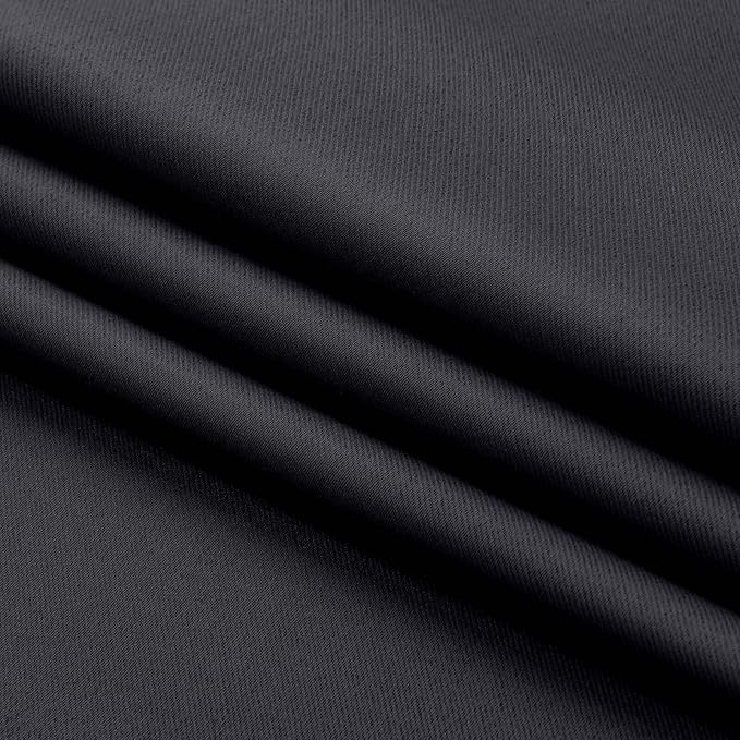 Aiyufeng Halloween Black Blackout Curtains for Bedroom 96 Inches Long 2 Panels, Solid Thermal Insulated, Energy Saving Living Room Window Treatment Curtains Blackout Drapes, W40 x L96 Inch
