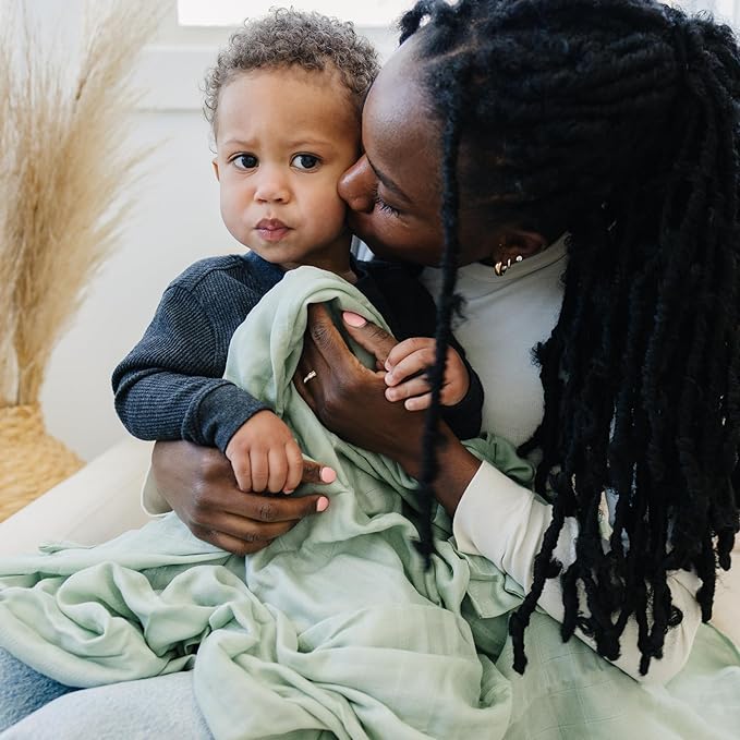 Featherhead™ 100% Cotton Muslin Swaddle Blankets for Baby Girl - Large 47”x 47” - Pre-Washed, Soft, & Breathable - Newborn Essential & Perfect Baby Registry Gift (4 Pack - Brown Solids)