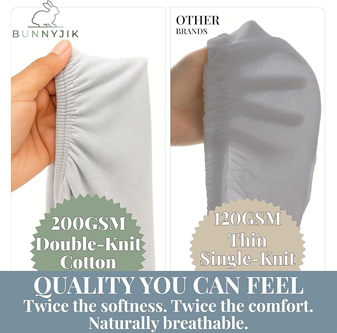 Bassinet Sheets Compatible with Baby Delight, Mika Micky, Maxi COSI Iora, Baby Bond and More - GOTS Certified Turkish Aegean Cotton 35x19-33x20 - Quality at First Touch - Rectangle